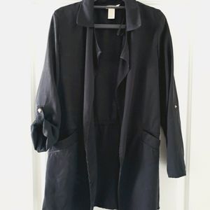 H&M lyocell open flowy jacket
